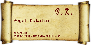 Vogel Katalin névjegykártya