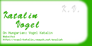 katalin vogel business card